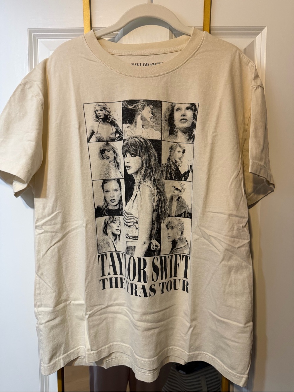 Taylor Swift Official The Eras Tour Graphic Tee, Cream/Black, XL